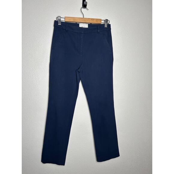 3.1 Phillip Lim Pants Navy Blue Straight Leg Pockets Size 4 - Picture 1 of 5